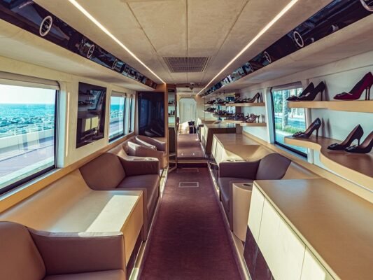 Mercedes Bus into Gorgeous Mobile Retail shop